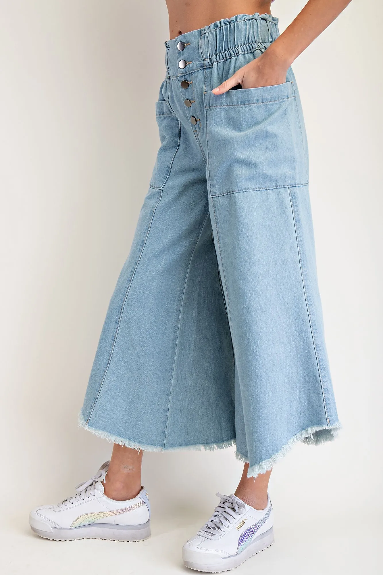 Mary Light Denim Wide Leg Pants