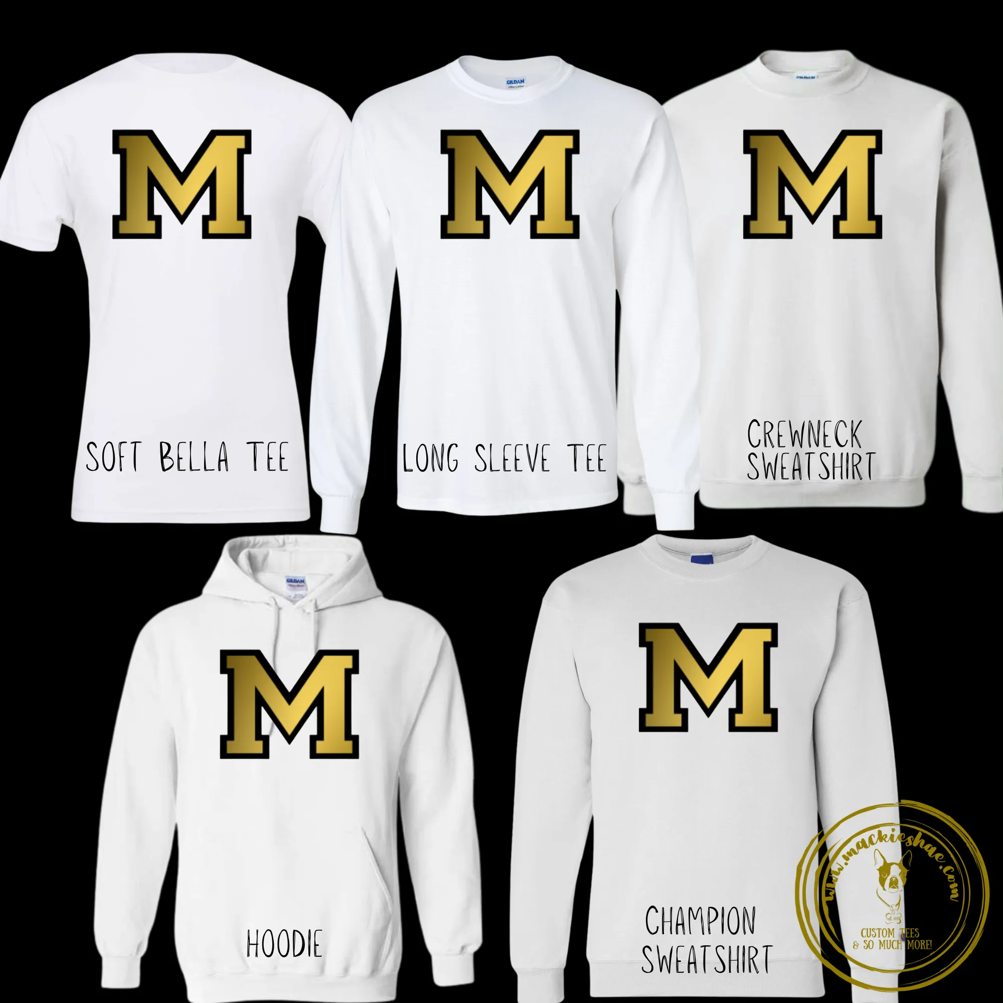 Mavs- Gold and Black M Gear (5 Shirt Options)