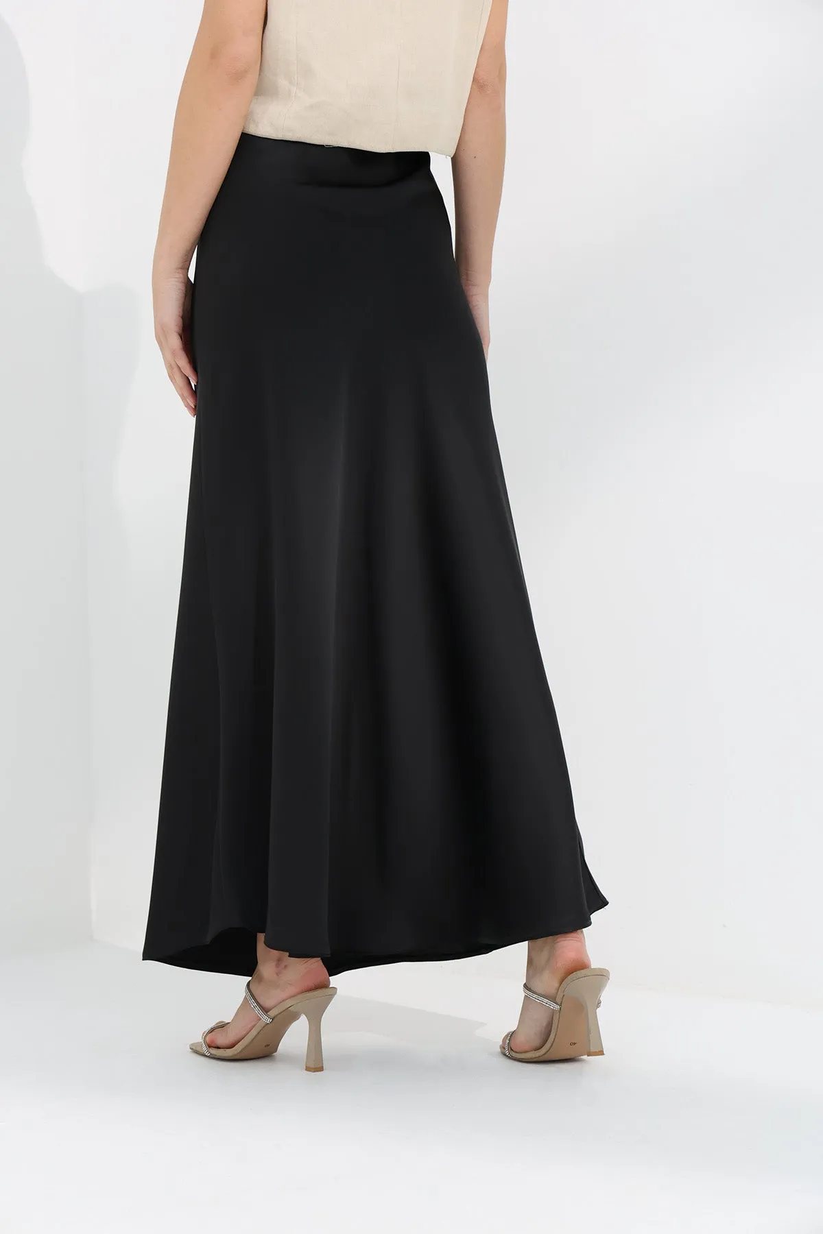 Maxi Slip Skirt - Black