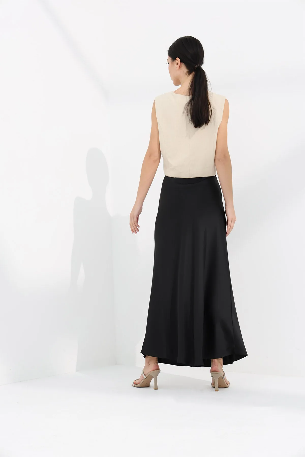 Maxi Slip Skirt - Black