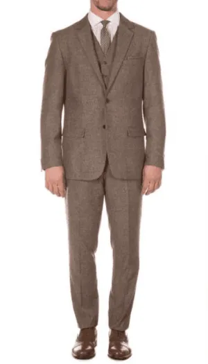 Men Light Brown Wedding Suit Groom Suit