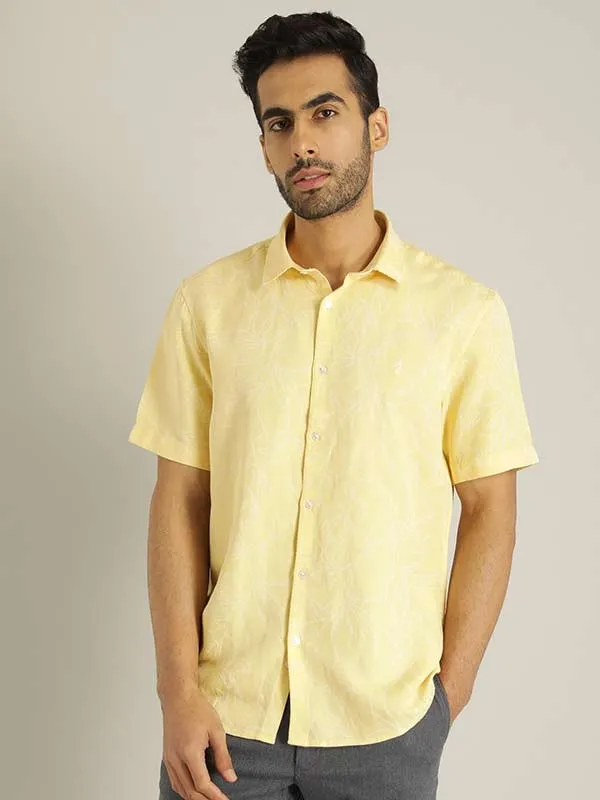 Men Printed Half Sleeve Viscose Blend Shirt