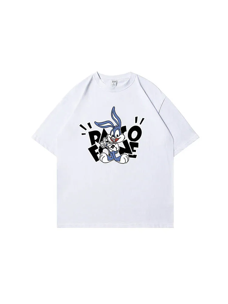 Men'S Cotton T-Shirts With Rabbit Prints