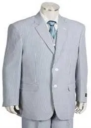 Mens Light Blue Pinstripe Suit