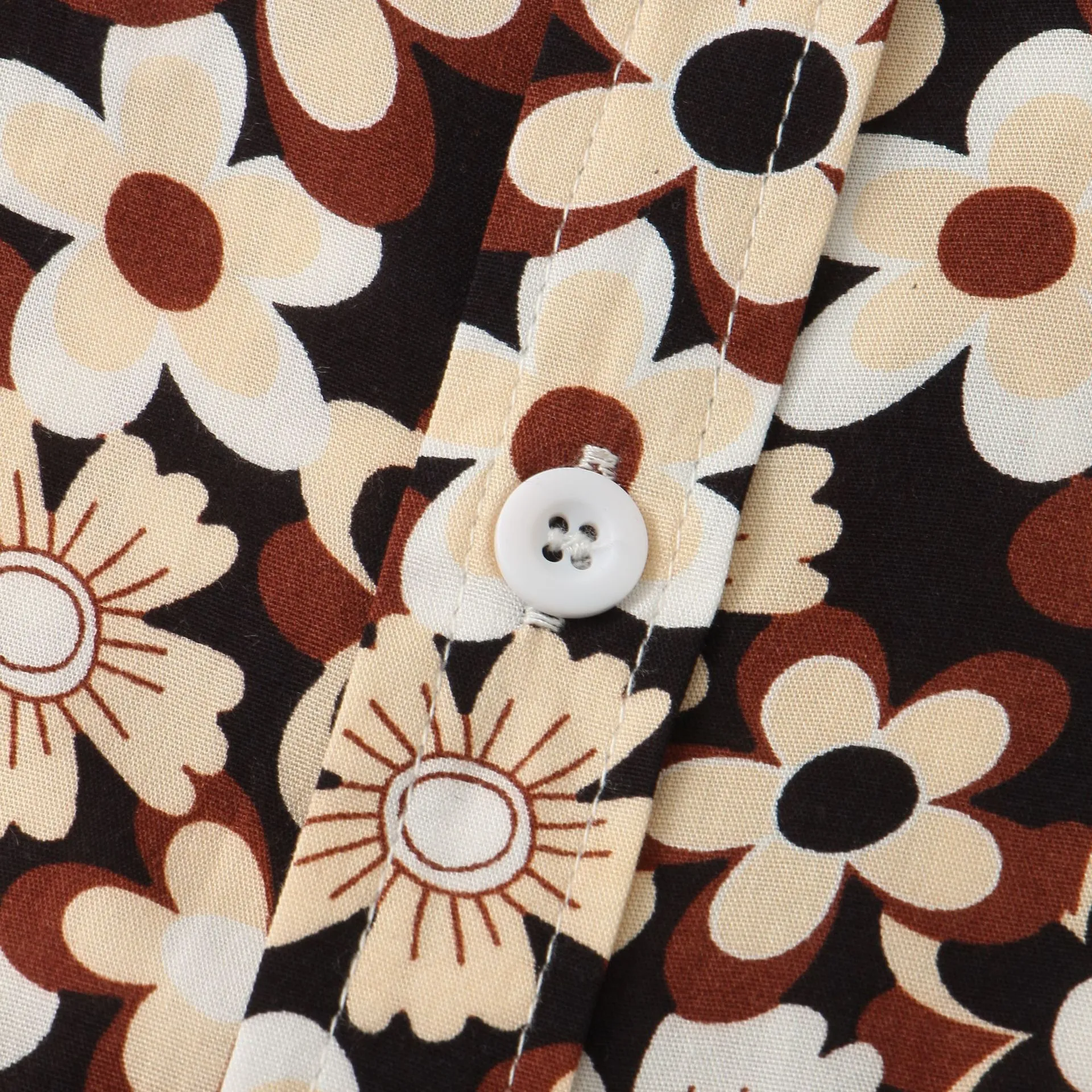 Mens summer button up shirt - Floral pattern