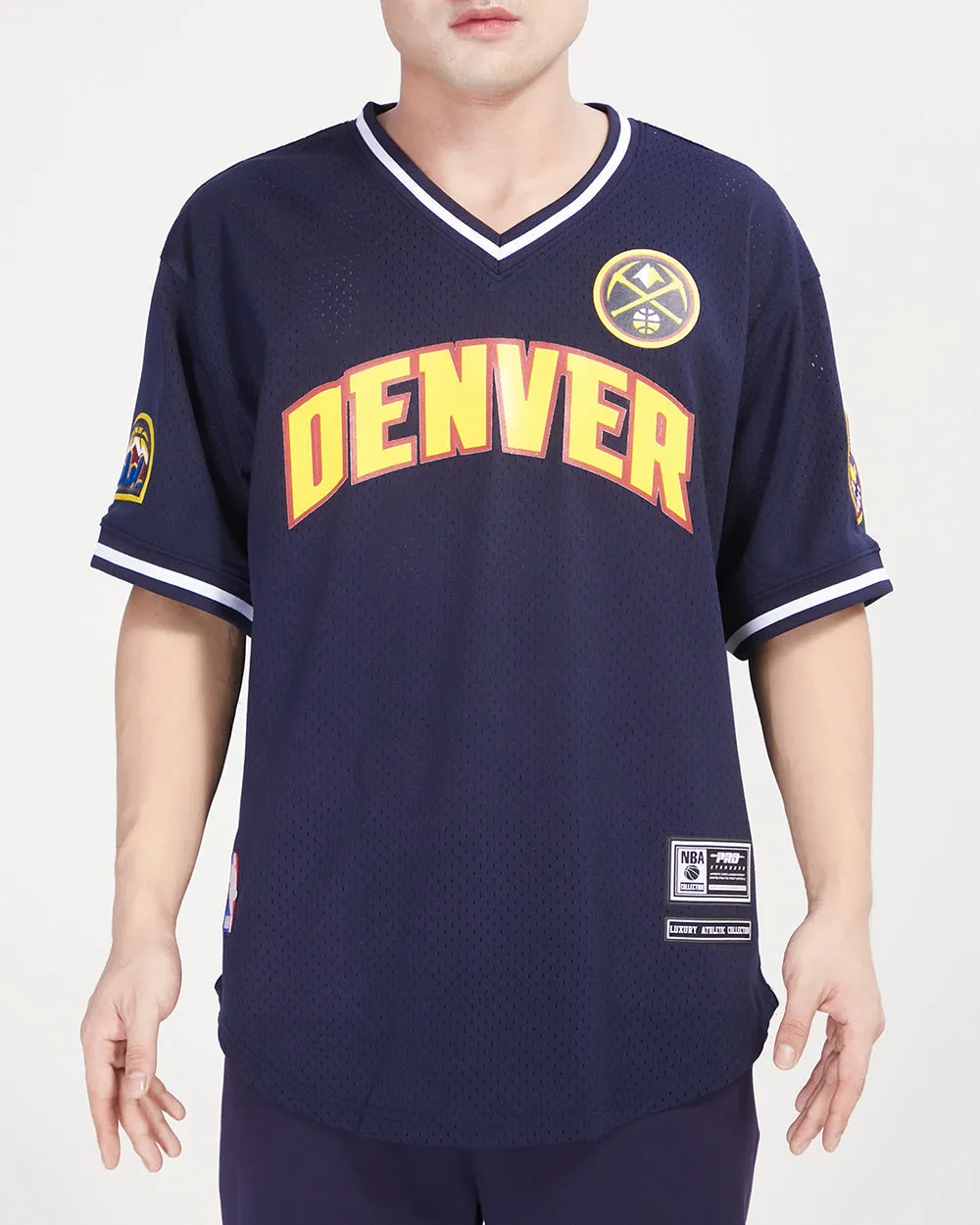 NBA DENVER NUGGETS CLASSIC MESH MEN'S VNECK MEN'S JERSEY (MIDNIGHT NAVY)