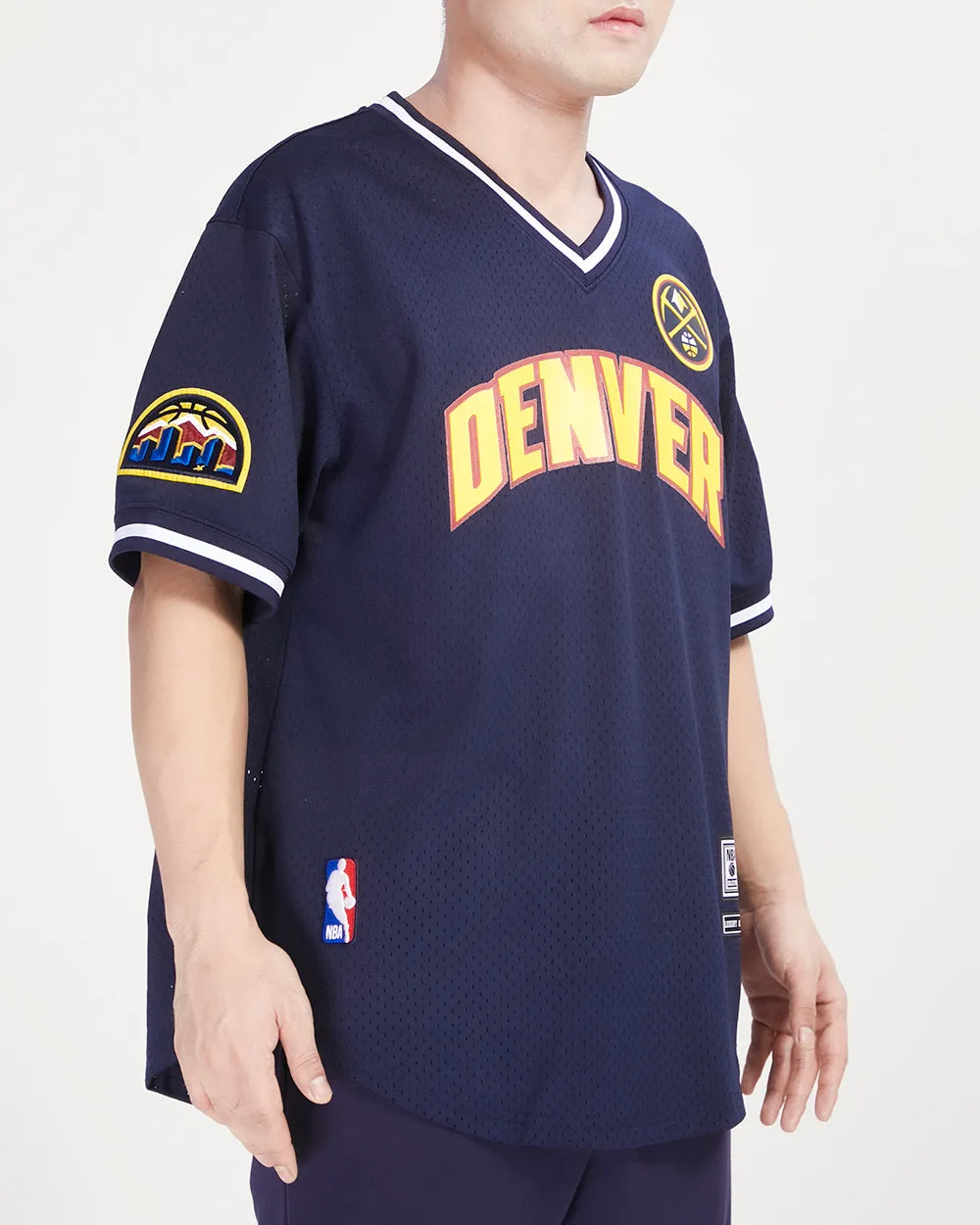 NBA DENVER NUGGETS CLASSIC MESH MEN'S VNECK MEN'S JERSEY (MIDNIGHT NAVY)