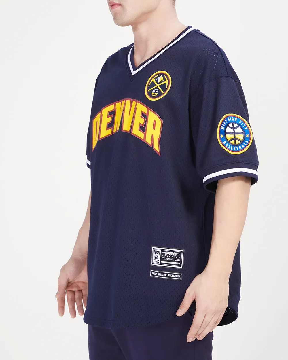 NBA DENVER NUGGETS CLASSIC MESH MEN'S VNECK MEN'S JERSEY (MIDNIGHT NAVY)