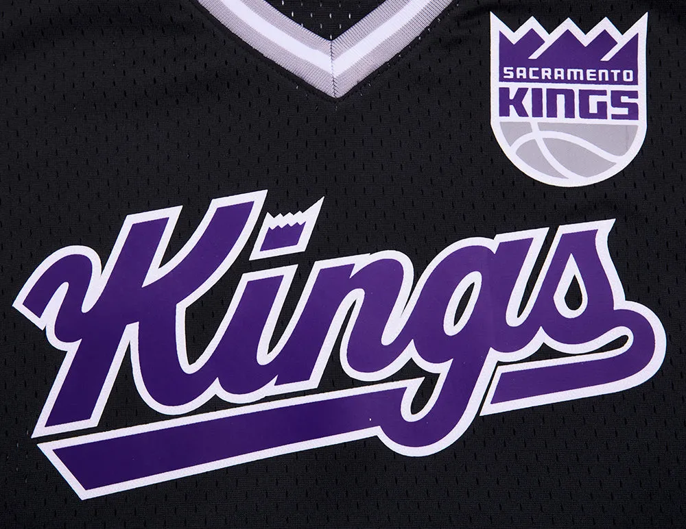NBA SACRAMENTO KINGS CLASSIC MESH MEN'S VNECK MEN'S JERSEY (BLACK/GRAY)
