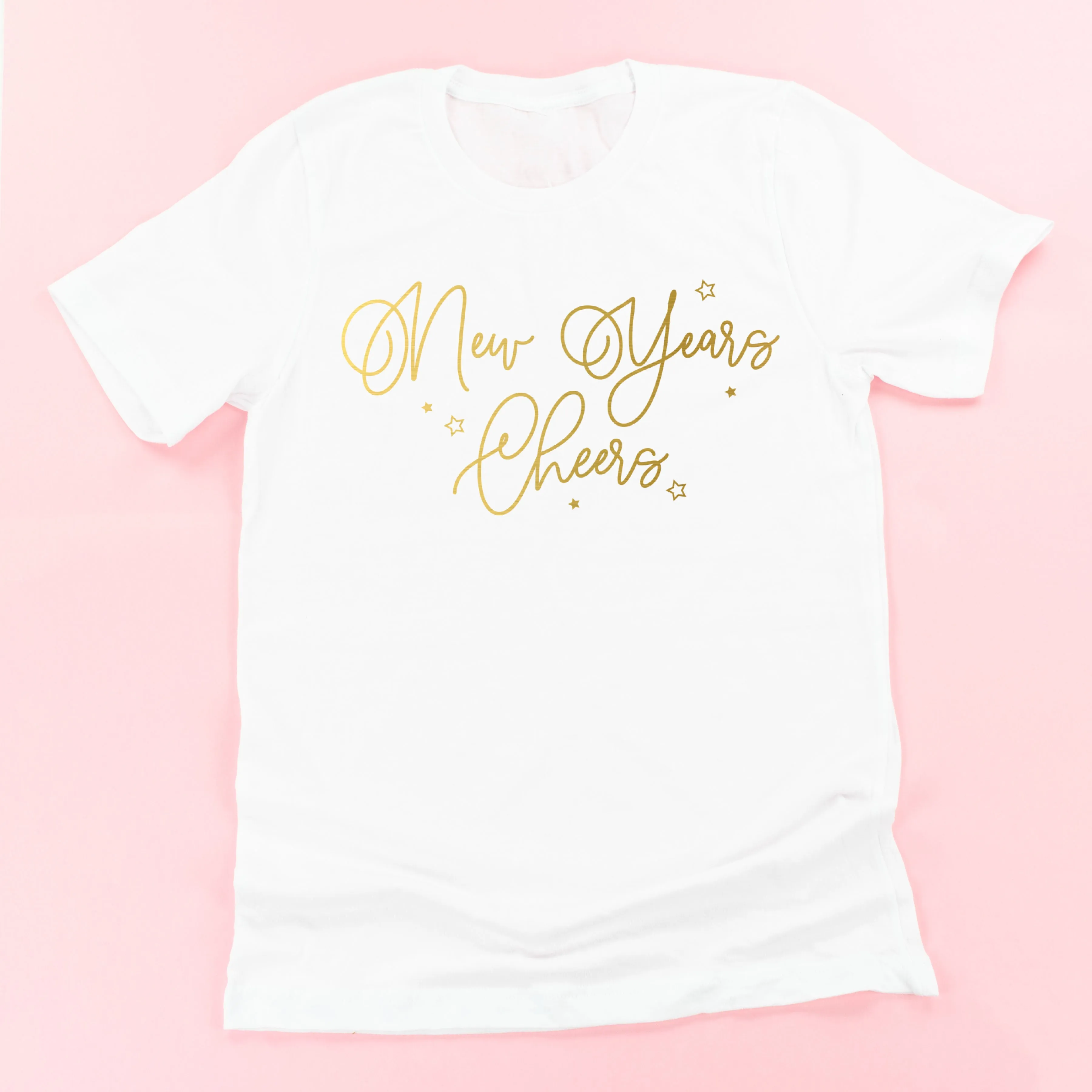 New Years Cheers - Stars/Script - Unisex Tee