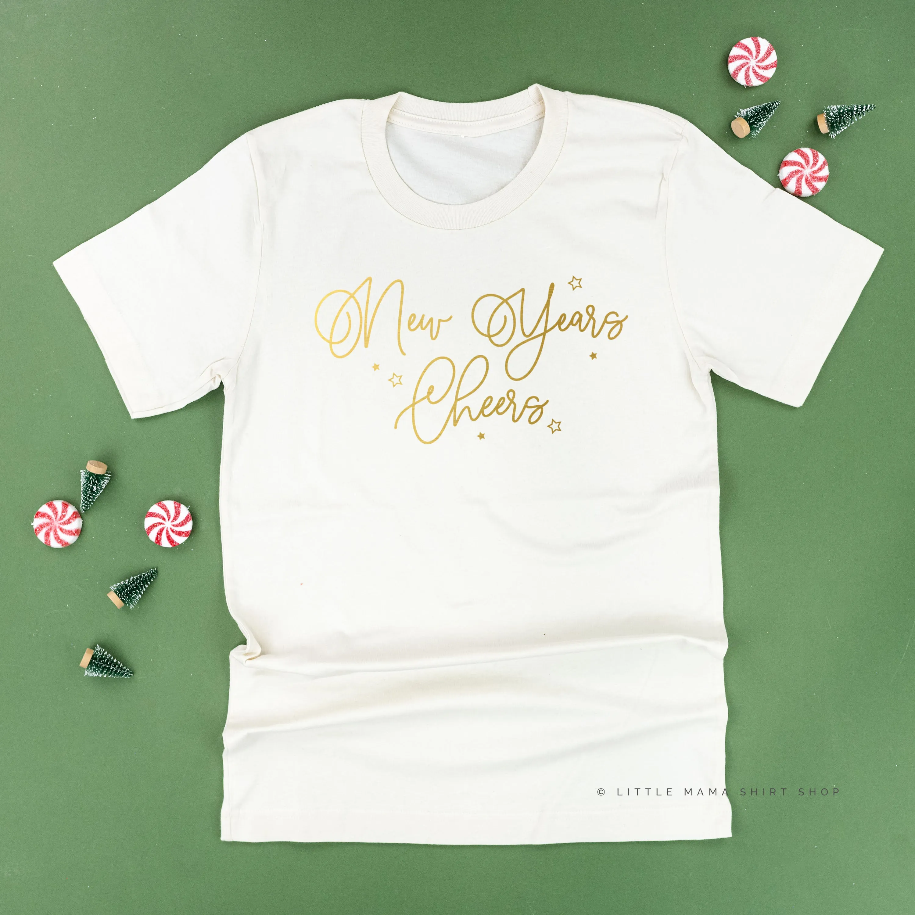 New Years Cheers - Stars/Script - Unisex Tee