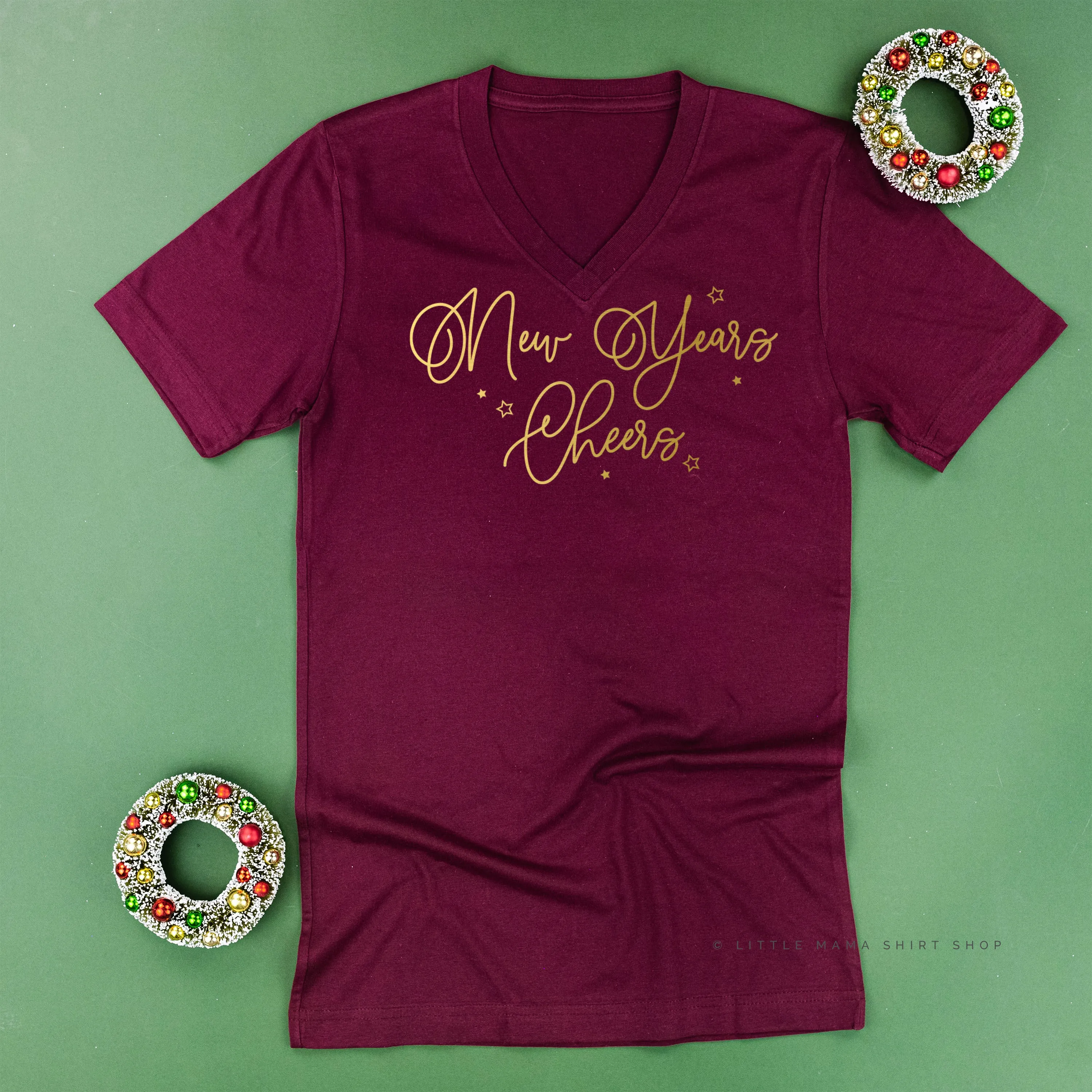 New Years Cheers - Stars/Script - Unisex Tee