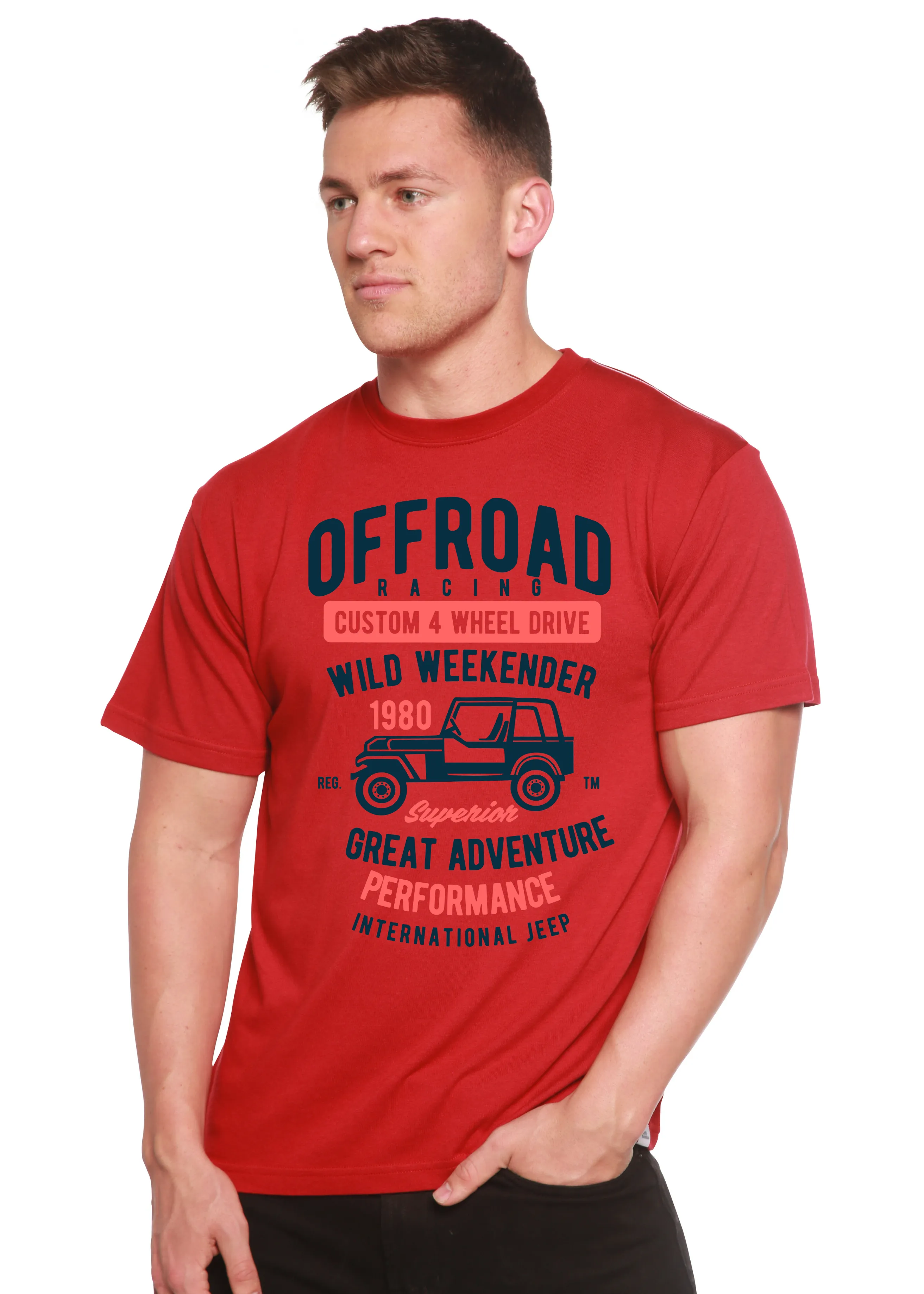 Off Road Racing Spun Bamboo® Men's Bamboo Viscose/Organic Cotton Short Sleeve Graphic T-Shirt