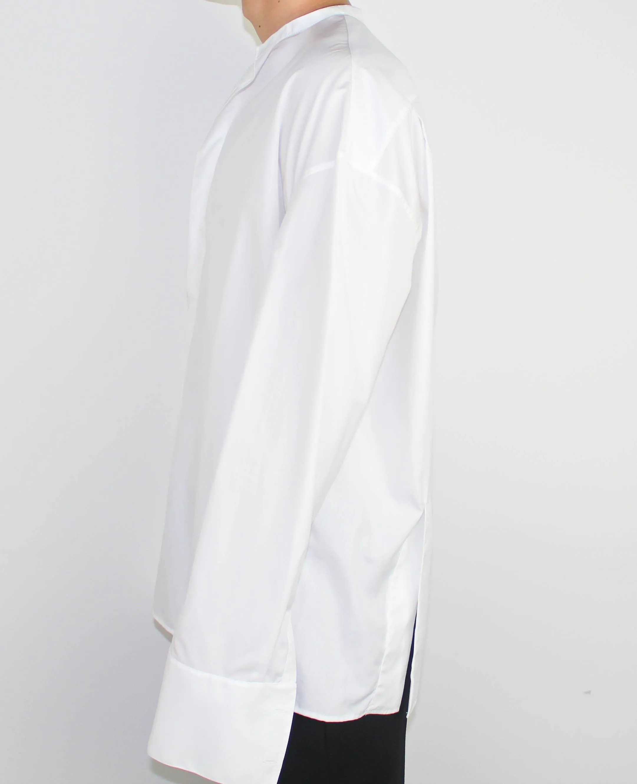 Oversized Mandarin Collar Shirt