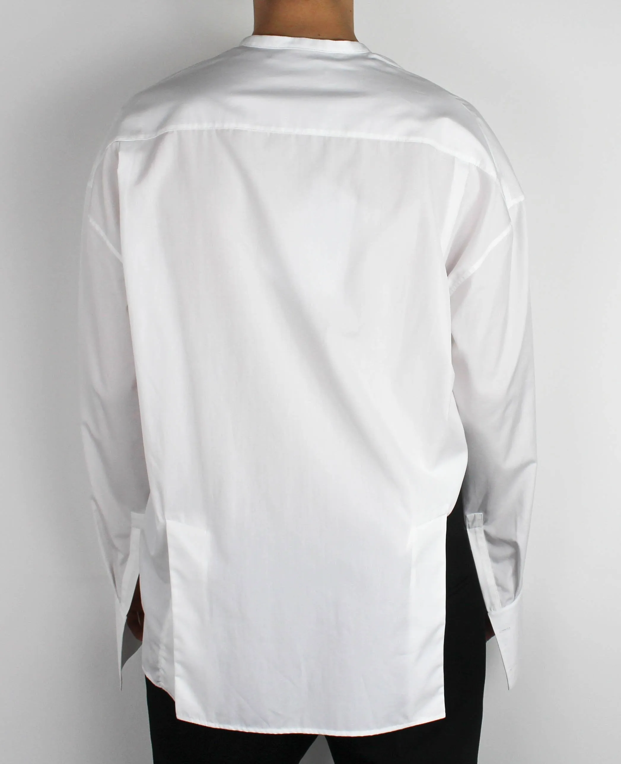 Oversized Mandarin Collar Shirt
