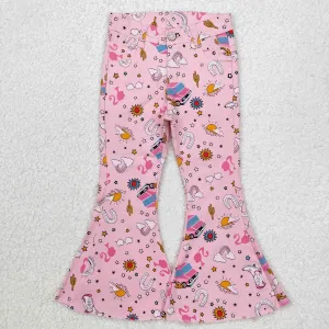 P0407 Barbie Pink western denim jeans bell pants 202412 RTS