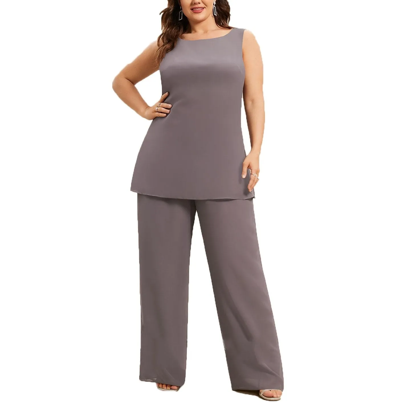 Plus Size Mother of the Bride Pants Suit