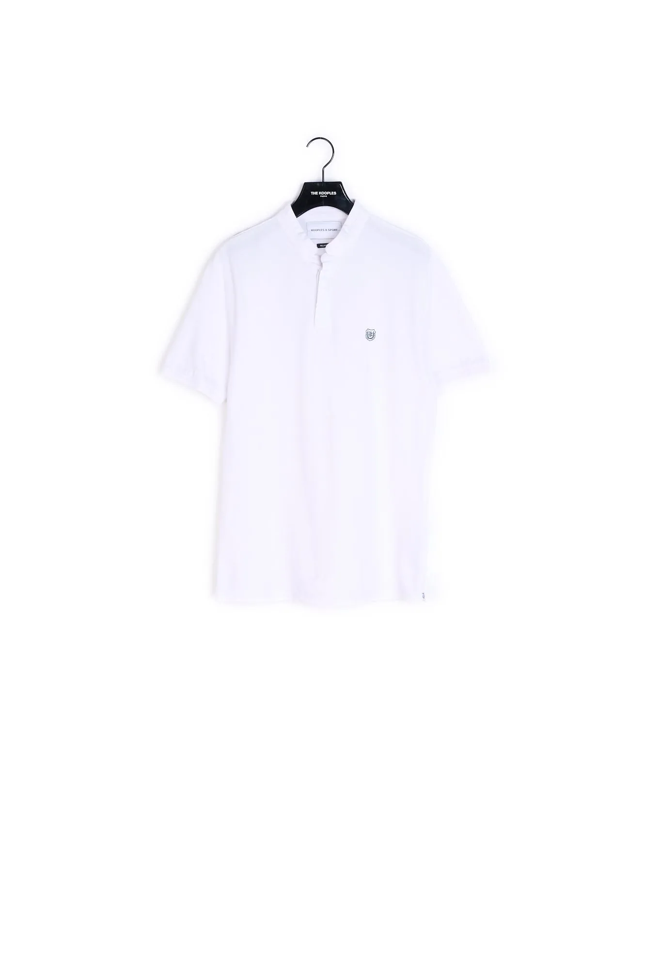 Polo blanc col officier RELAXED