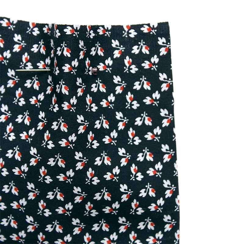 Printed Leaf Navy