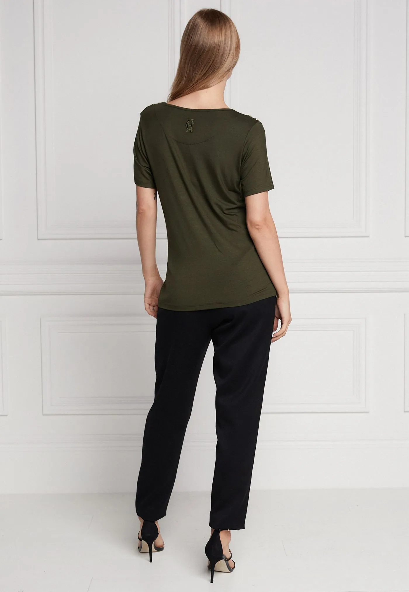 Relaxed Fit Crew Neck Tee - Khaki