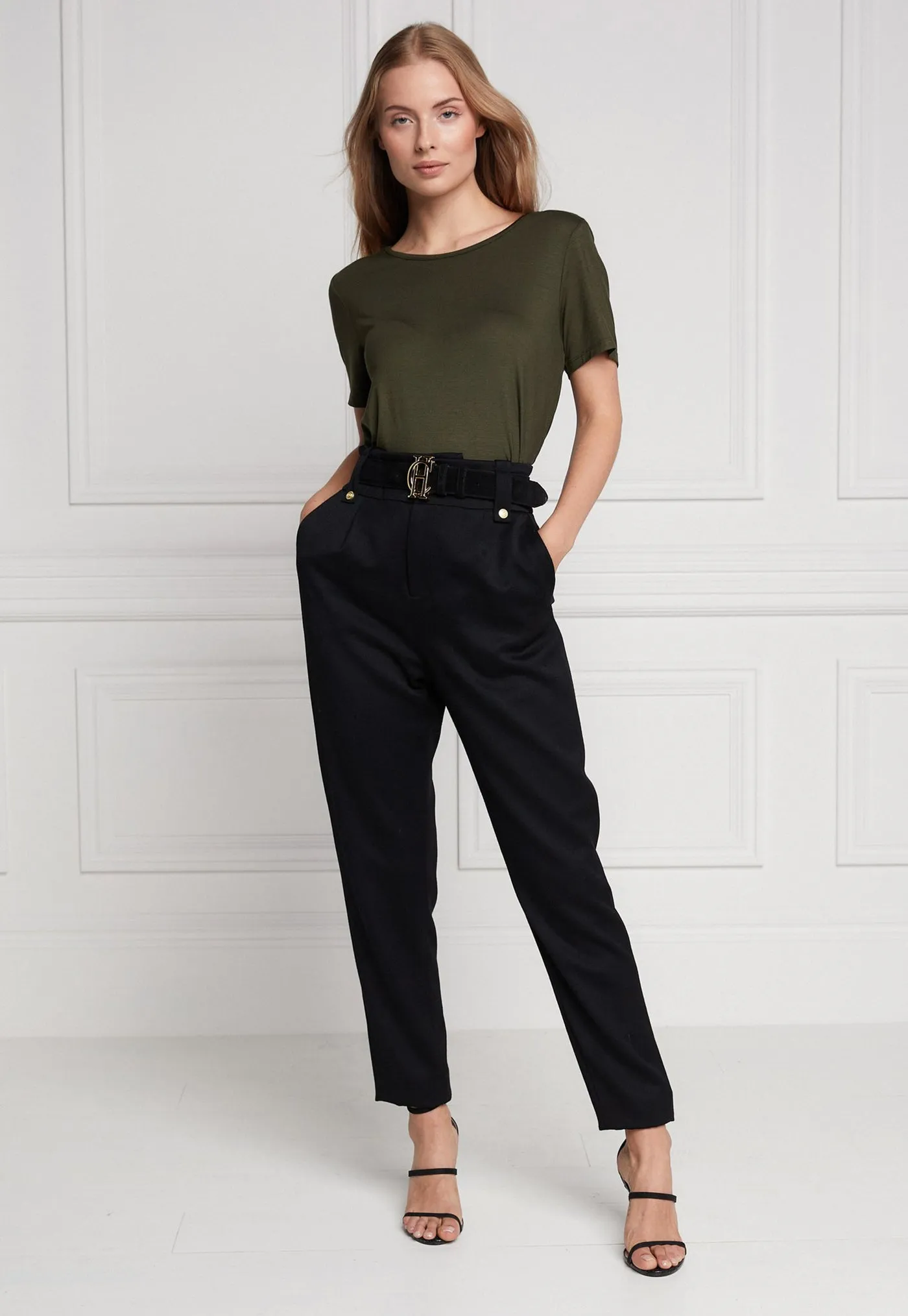 Relaxed Fit Crew Neck Tee - Khaki