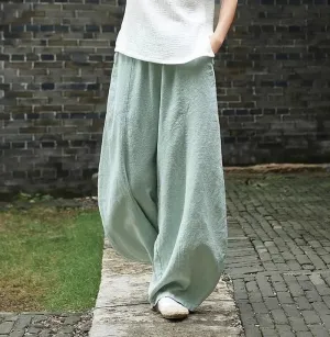 Relaxed Linen Harem Pants