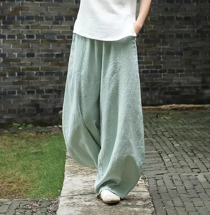 Relaxed Linen Harem Pants