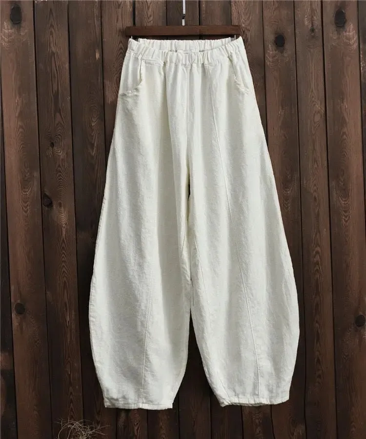 Relaxed Linen Harem Pants