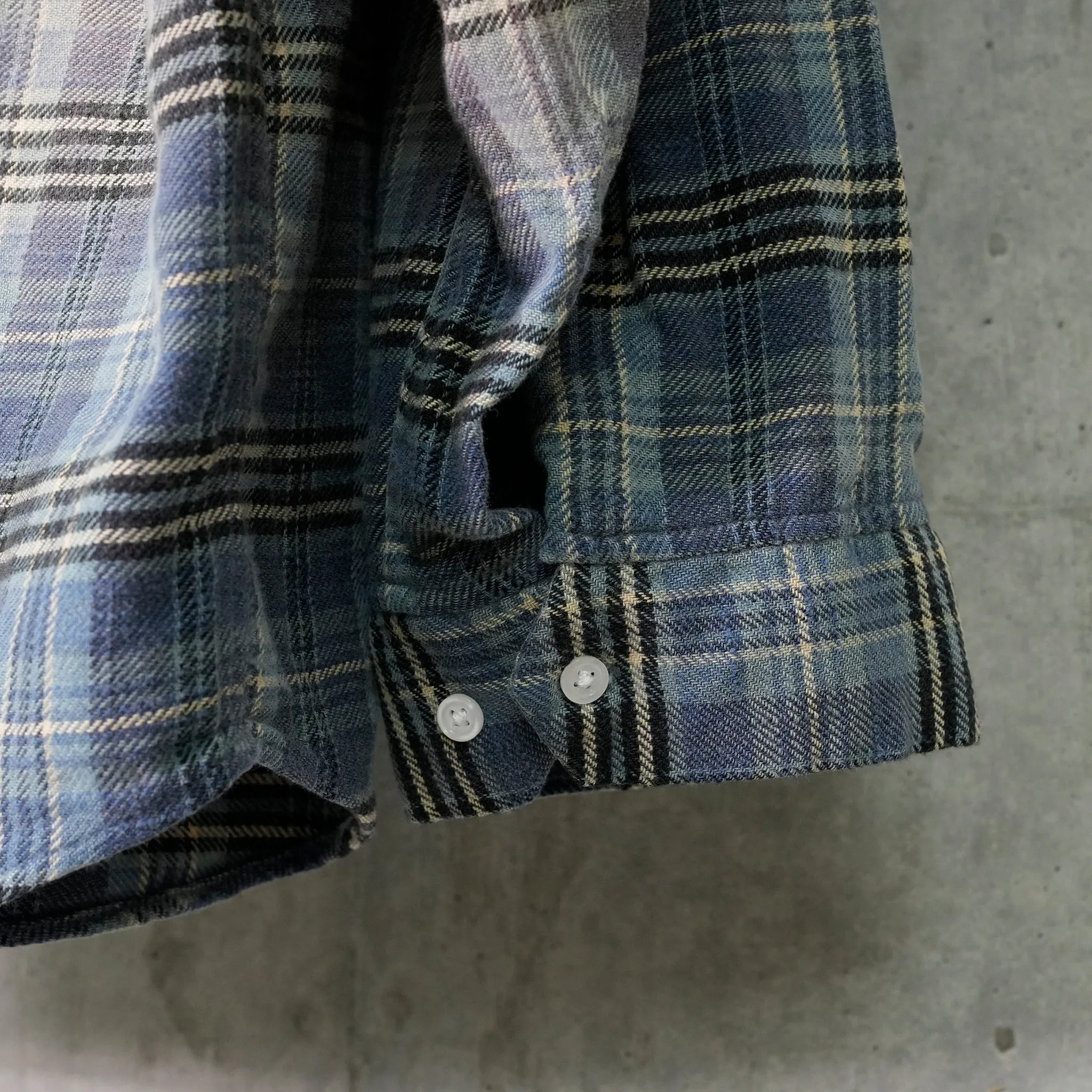 RELAXED WORKSHIRT / R458B:GRADIENT BLEACHED BLUE PLAID
