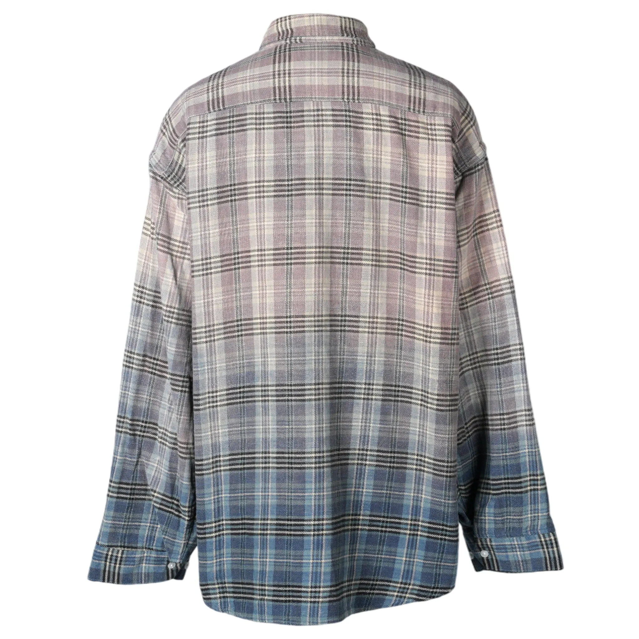 RELAXED WORKSHIRT / R458B:GRADIENT BLEACHED BLUE PLAID