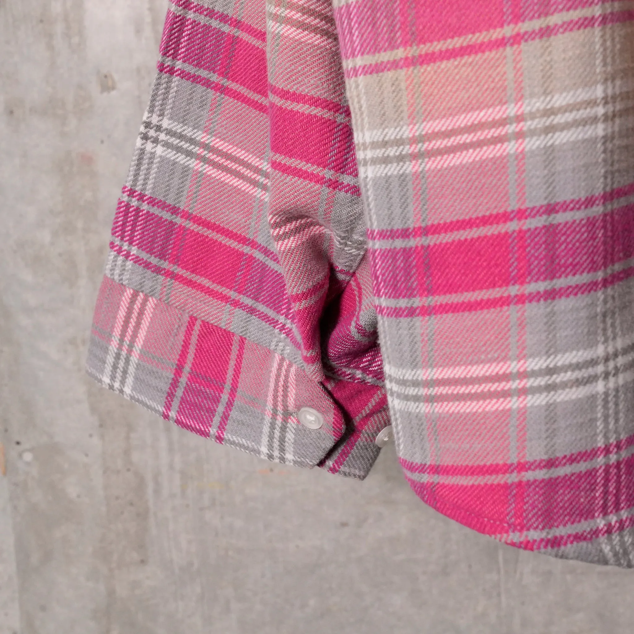 RELAXED WORKSHIRT / R506B:BLEACHED OUT PINK/GREY PLAID