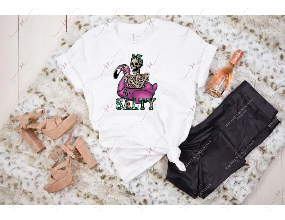 Salty skeleton flamingo tshirt