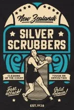 Silver Scrubbers Netball Ladies T-Shirt (Large)