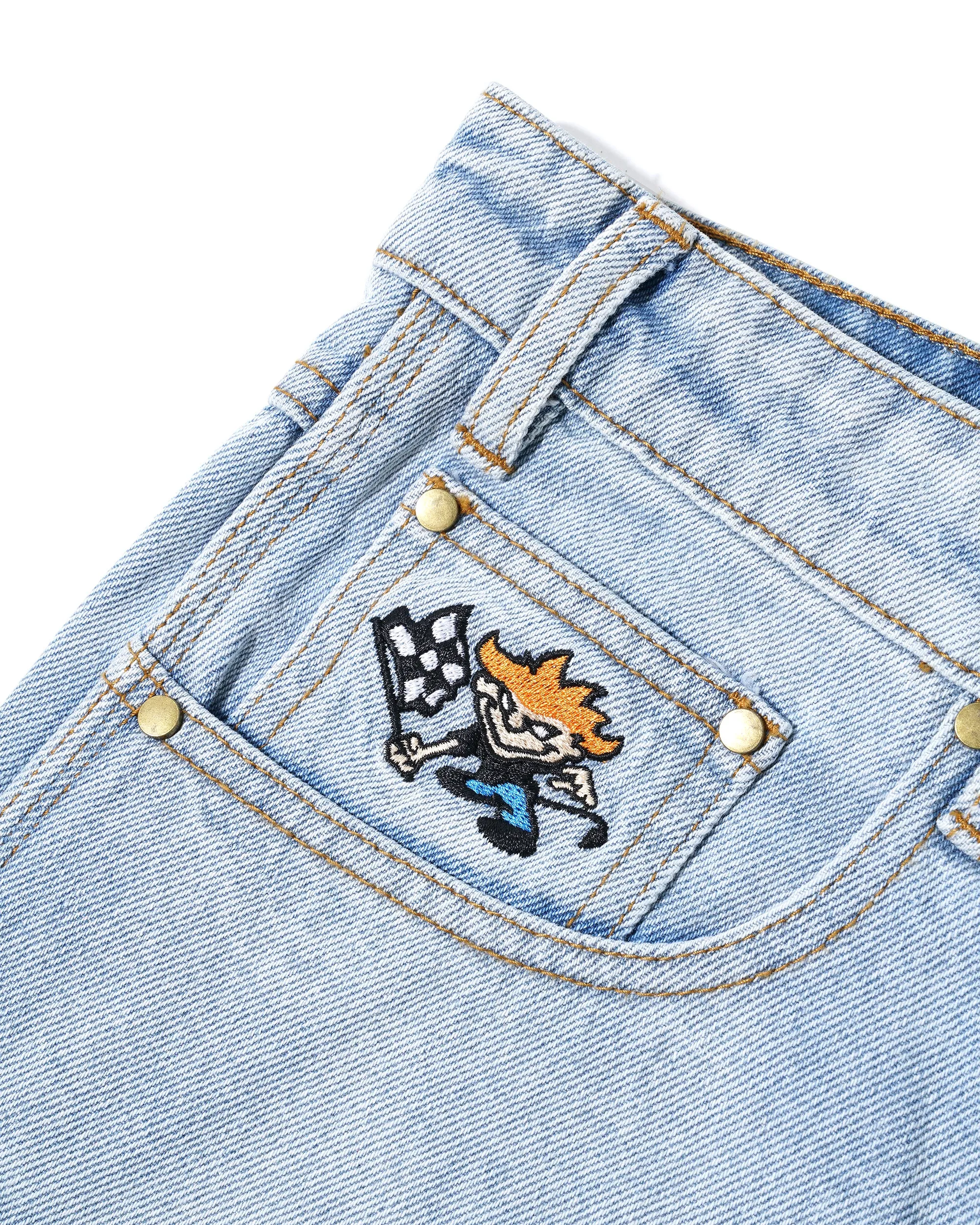 Singer Denim Pants - Light Blue