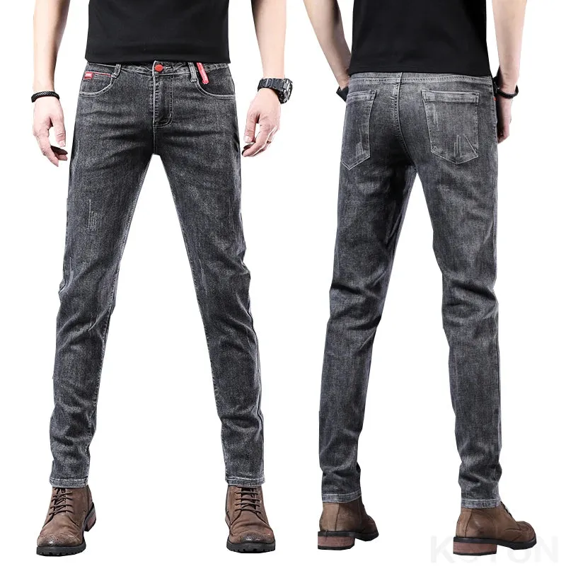 Skinny Jeans Men Black Stretch Male Denim Pants Streetwear Pencil Pants Boys Trousers Casual Men's Clothing Fashion Designer