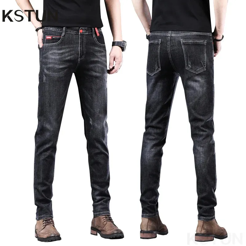 Skinny Jeans Men Black Stretch Male Denim Pants Streetwear Pencil Pants Boys Trousers Casual Men's Clothing Fashion Designer