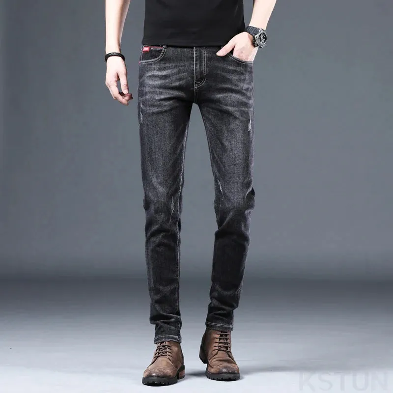 Skinny Jeans Men Black Stretch Male Denim Pants Streetwear Pencil Pants Boys Trousers Casual Men's Clothing Fashion Designer