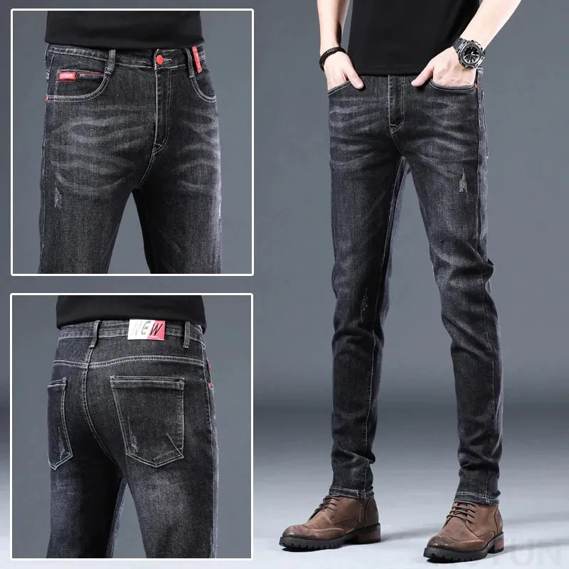 Skinny Jeans Men Black Stretch Male Denim Pants Streetwear Pencil Pants Boys Trousers Casual Men's Clothing Fashion Designer