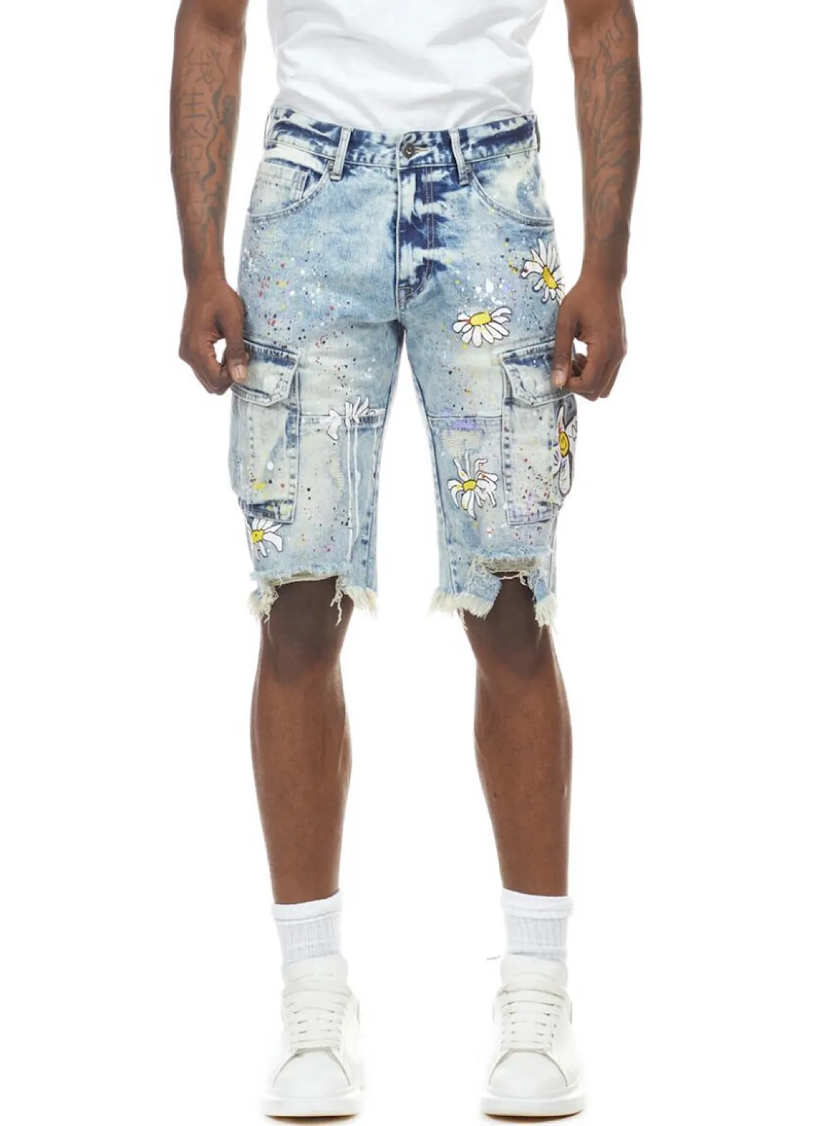 Smoke Rise Shorts - Daisy - PLACBL Light Blue And Multi - SJS21394WEB