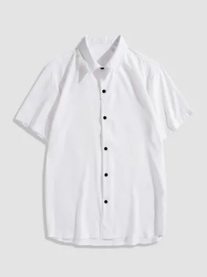 Solid Color Lapel Basic Shirts