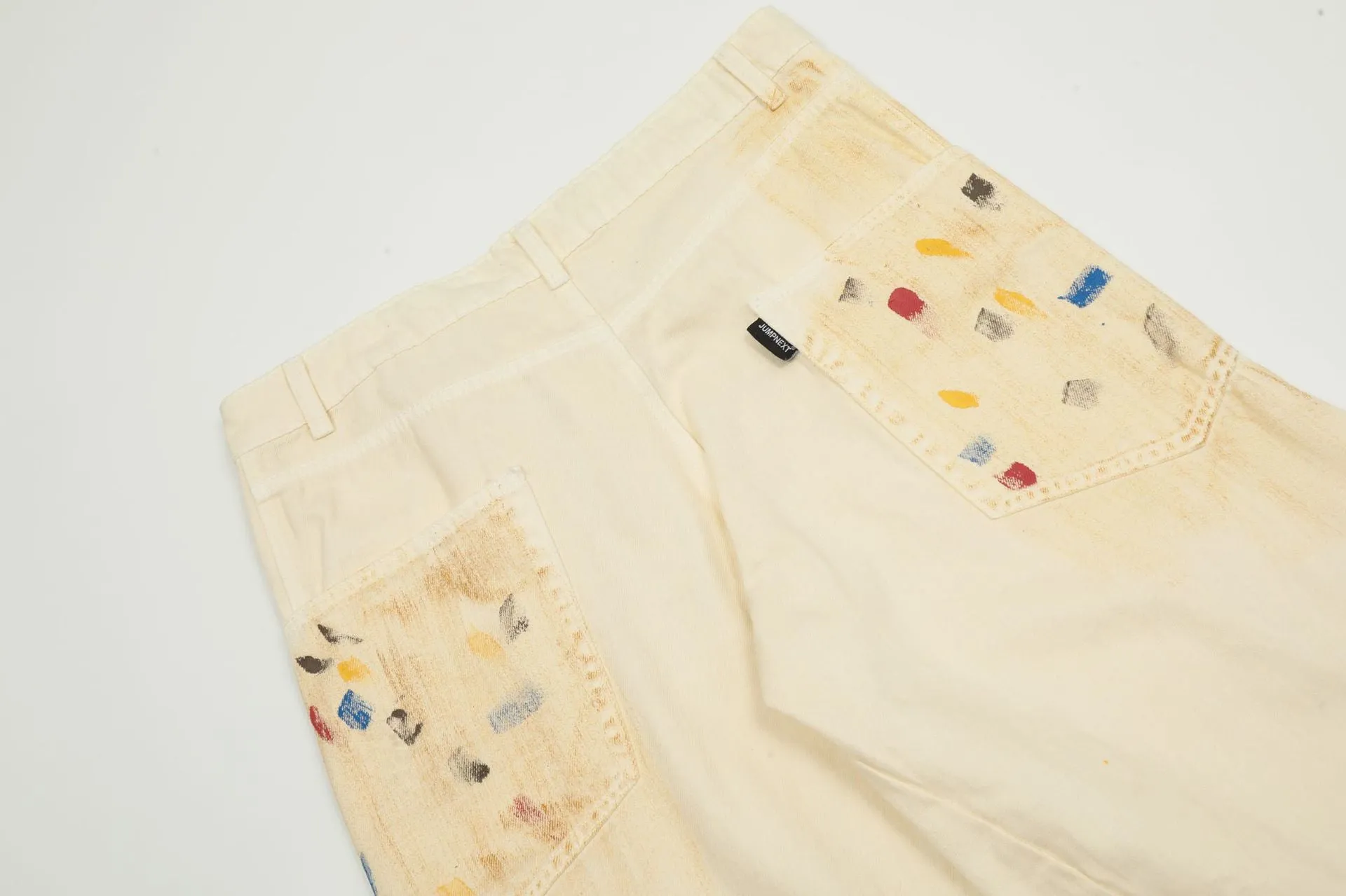 Splatter Denim Abstract Black Jeans
