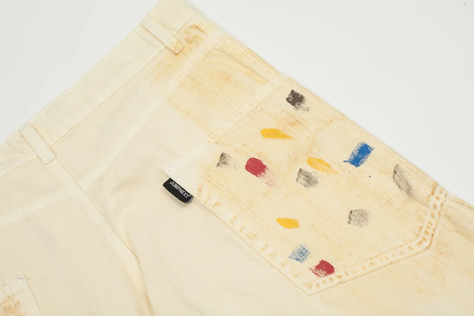 Splatter Denim Abstract Black Jeans