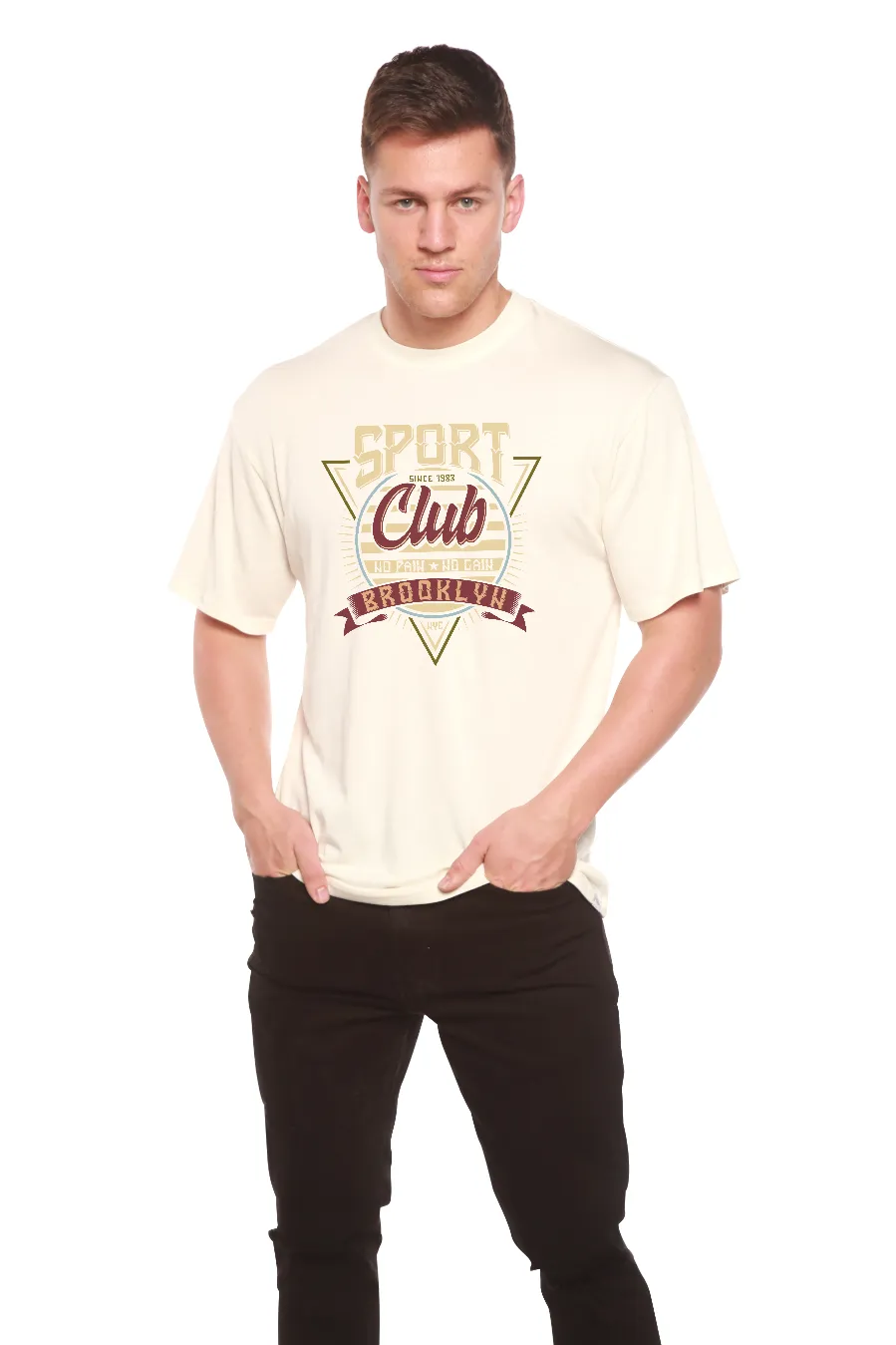 Sport Club Men's Bamboo Viscose/Organic Cotton Short Sleeve Graphic T-Shirt