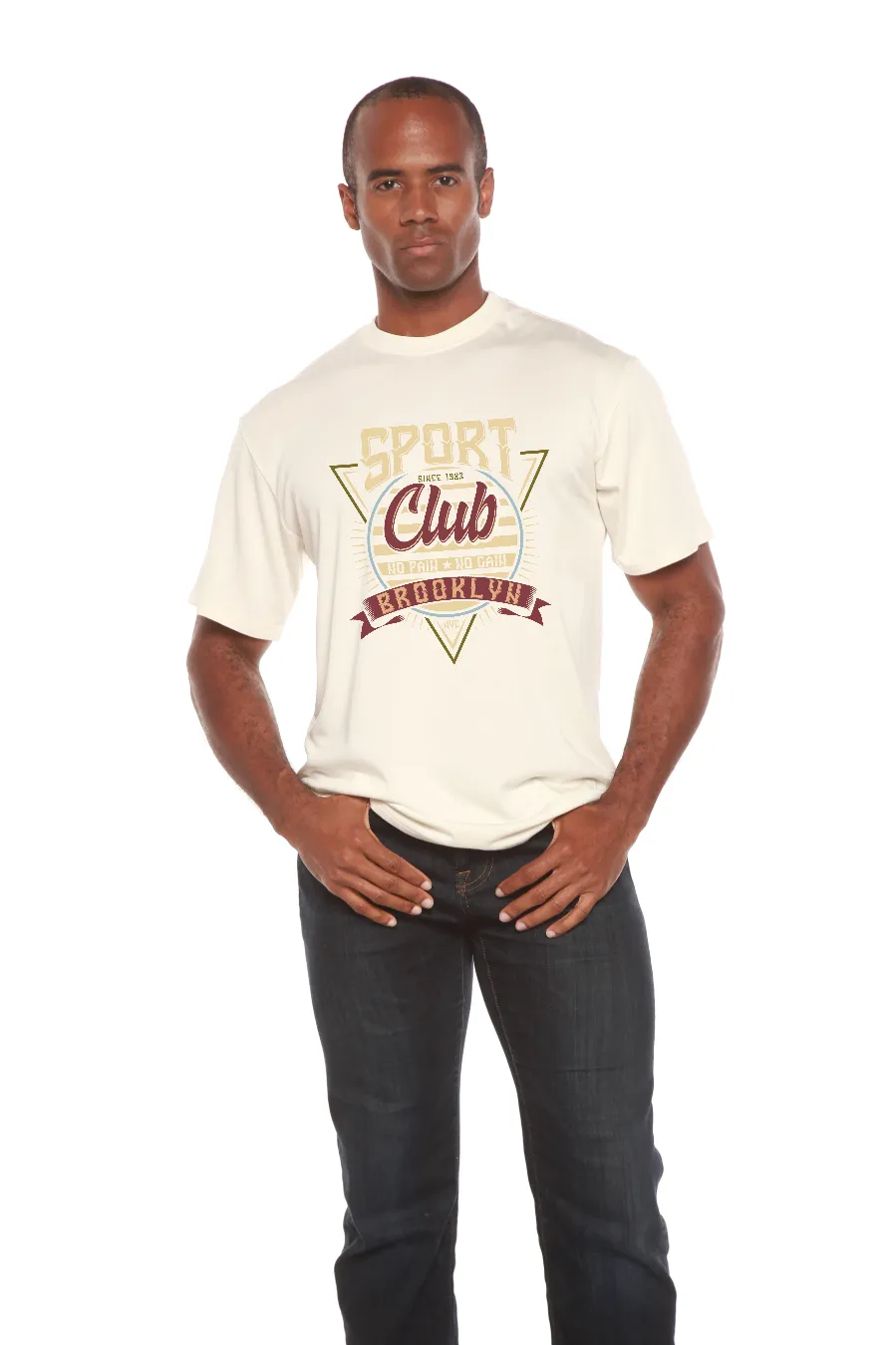 Sport Club Men's Bamboo Viscose/Organic Cotton Short Sleeve Graphic T-Shirt