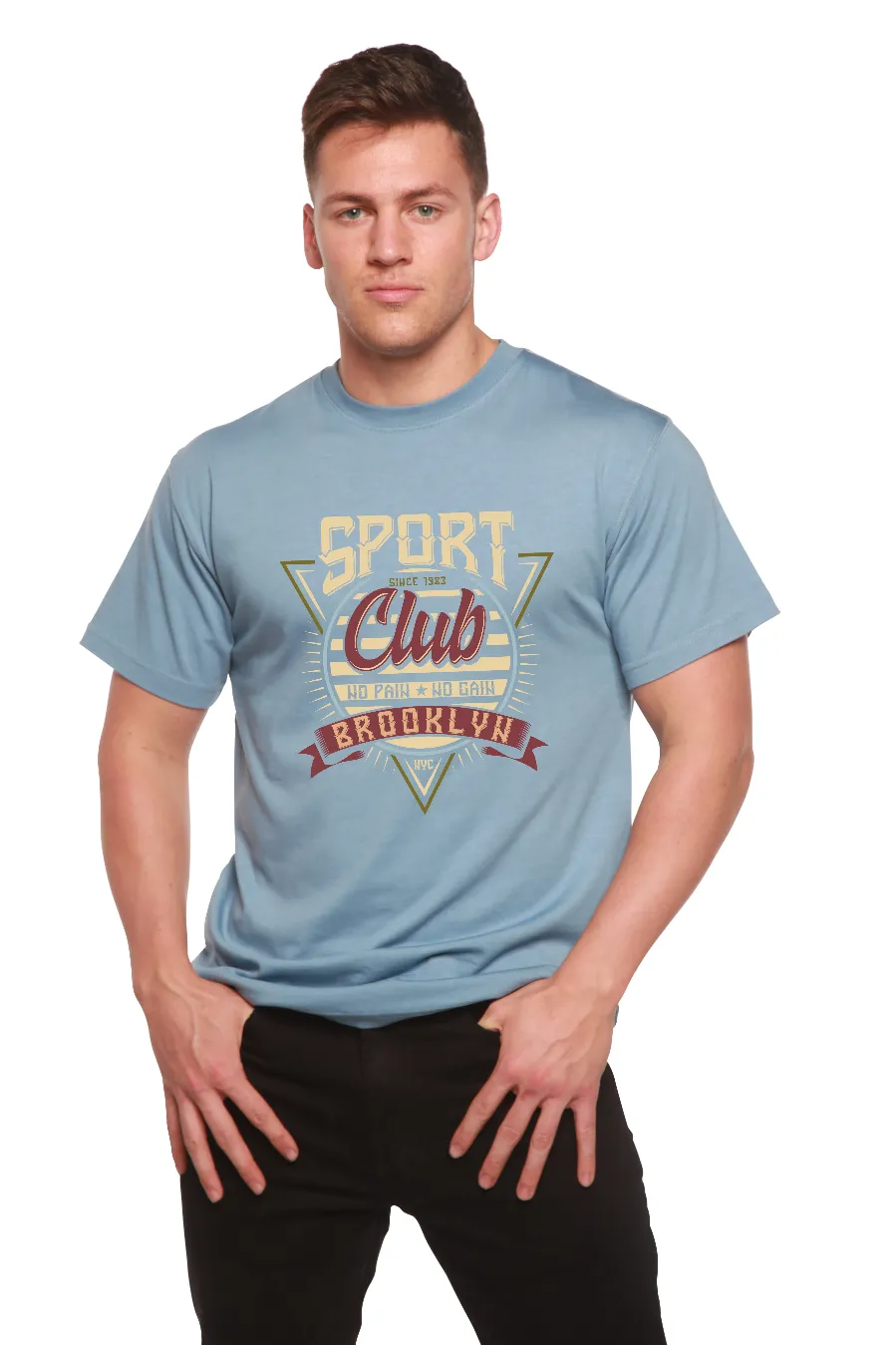 Sport Club Men's Bamboo Viscose/Organic Cotton Short Sleeve Graphic T-Shirt