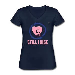 Still I Rise - VNeck T-Shirt - Pink Plue