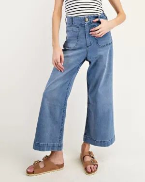 Straight Leg Denim Pants - Light Denim