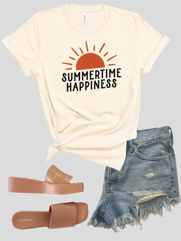 Summertime Happiness Softstyle Graphic Tee