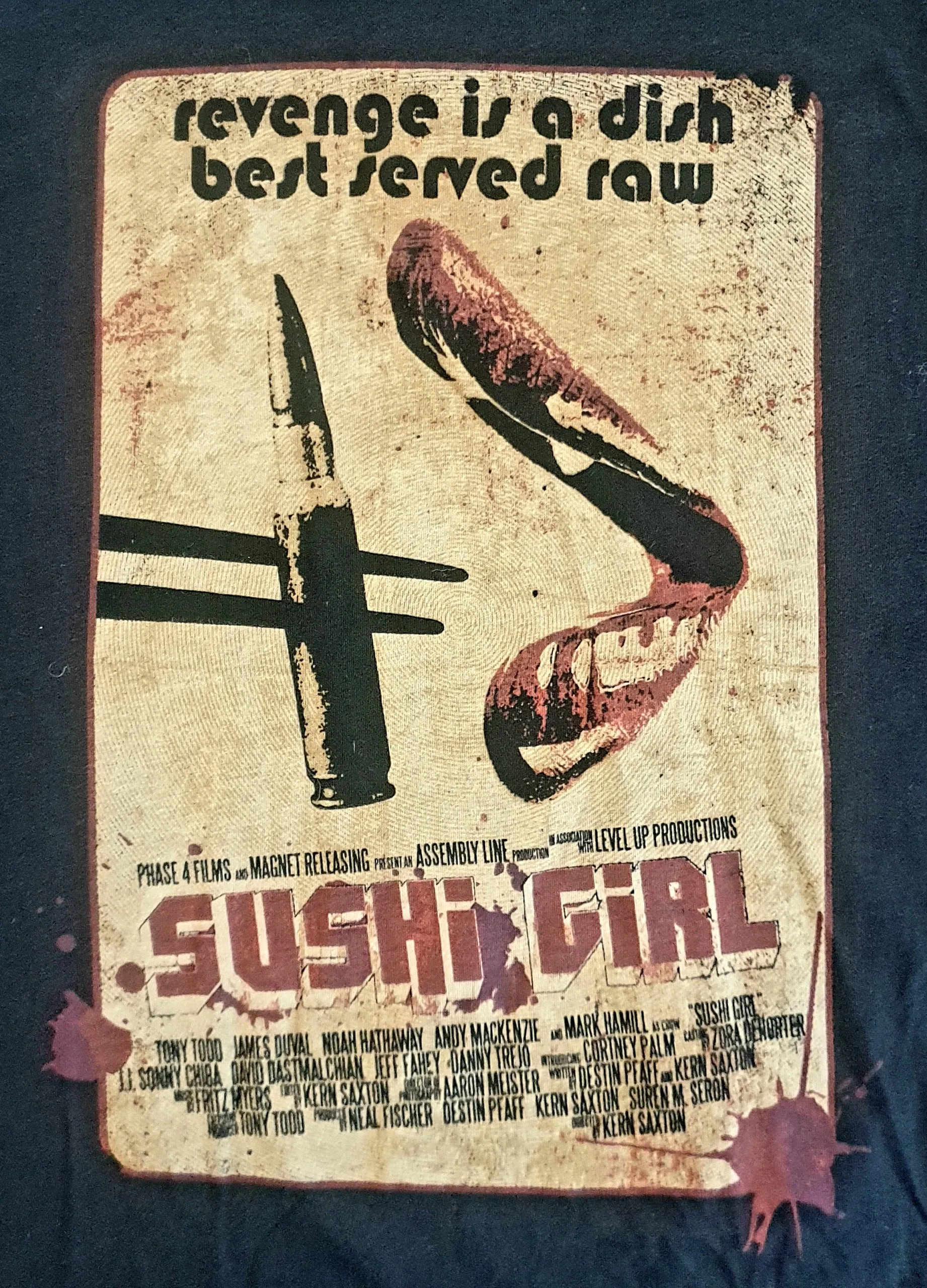 Sushi Girl Mark Hamill Movie Promo T-Shirt (XL & 2XL) Rare