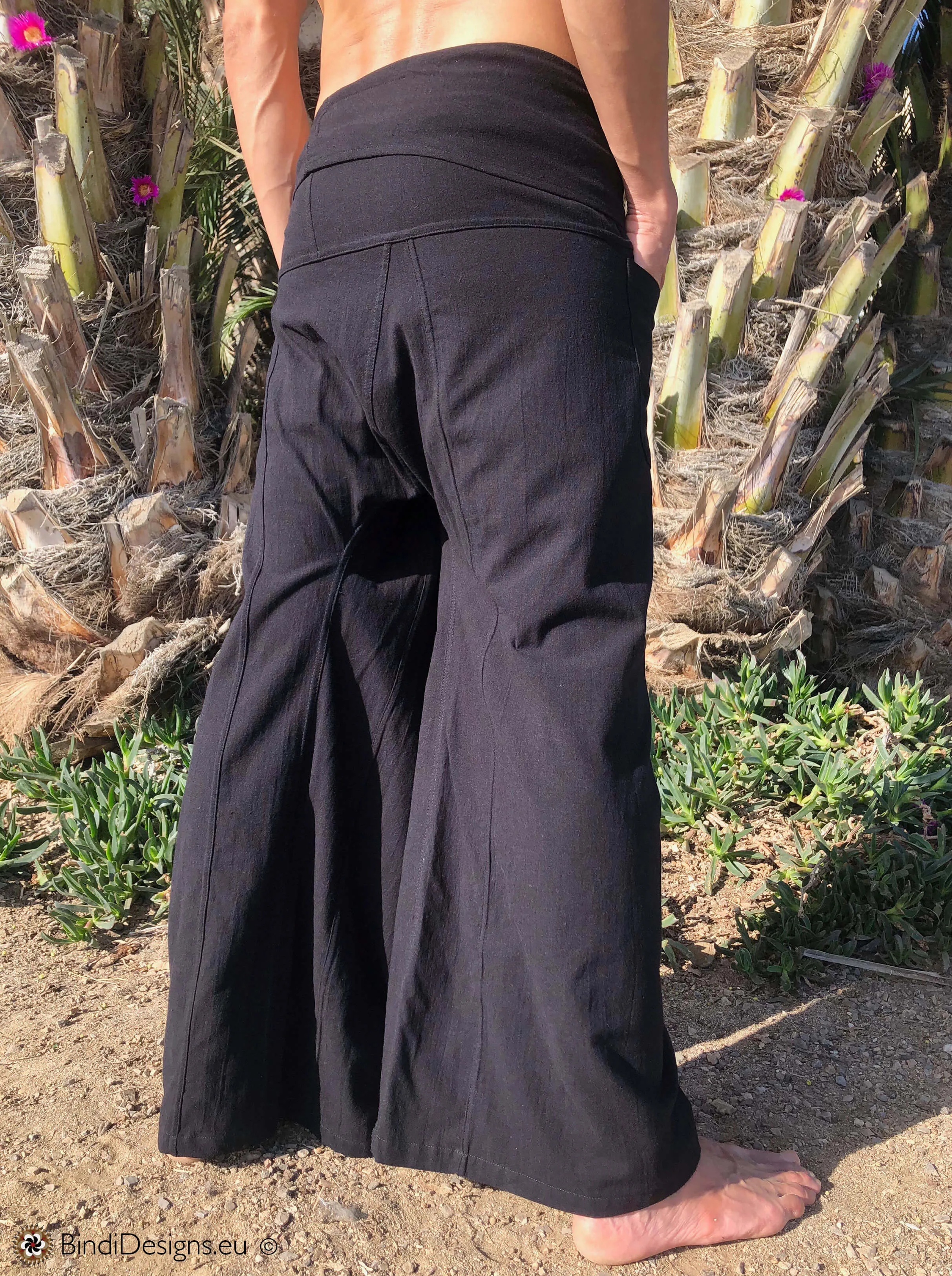 Thai Fisherman Pants Light Cotton Black